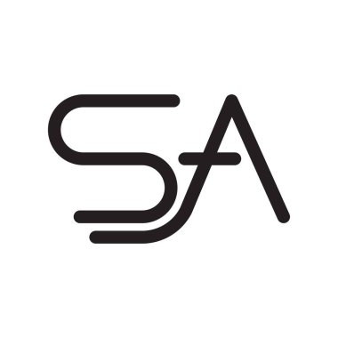 a ilk harf vektör logosu simgesi