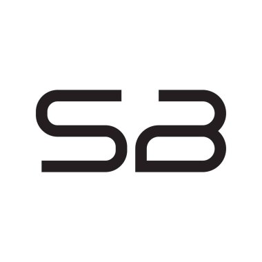 sb ilk harf vektör logo simgesi