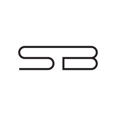 sb ilk harf vektör logo simgesi