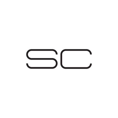 sc ilk harf vektör logo simgesi