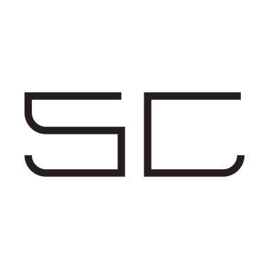 sc ilk harf vektör logo simgesi