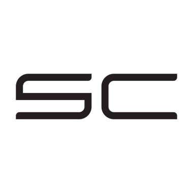 sc ilk harf vektör logo simgesi
