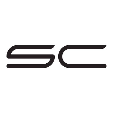 sc ilk harf vektör logo simgesi
