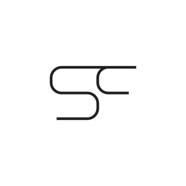 sc ilk harf vektör logo simgesi