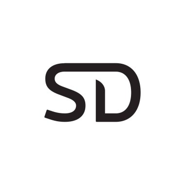sd ilk harf vektör logo simgesi