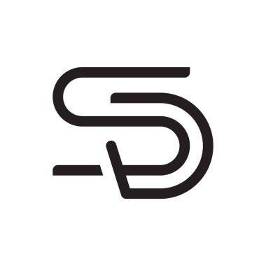 sd ilk harf vektör logo simgesi