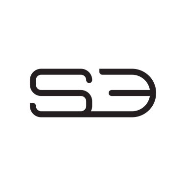 sd ilk harf vektör logo simgesi