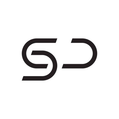 sd ilk harf vektör logo simgesi