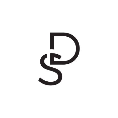 sd ilk harf vektör logo simgesi