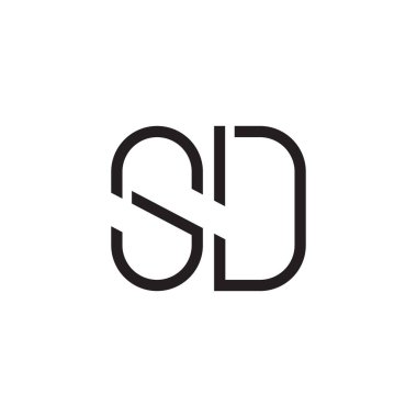 sd ilk harf vektör logo simgesi
