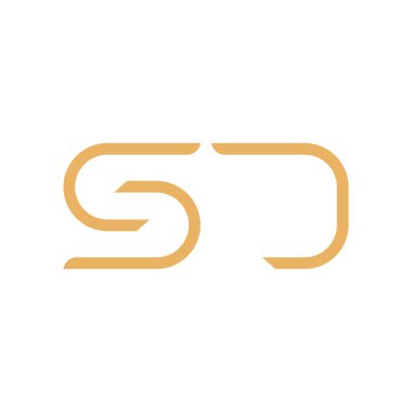 sd ilk harf vektör logo simgesi