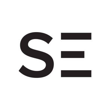 se ilk harf vektör logo simgesi