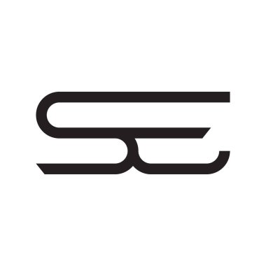 se ilk harf vektör logo simgesi