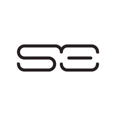 se ilk harf vektör logo simgesi