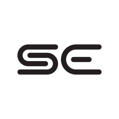 se ilk harf vektör logo simgesi