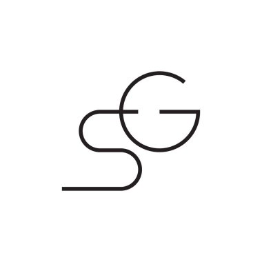 sg ilk harf vektör logosu simgesi