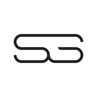 sg ilk harf vektör logosu simgesi