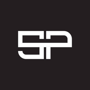 sp ilk harf vektör logo simgesi
