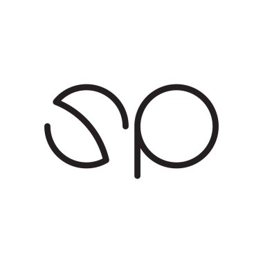 sp ilk harf vektör logo simgesi
