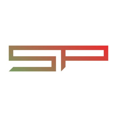 sp ilk harf vektör logo simgesi