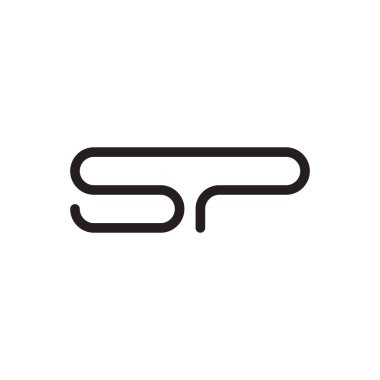sp ilk harf vektör logo simgesi