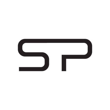 sp ilk harf vektör logo simgesi
