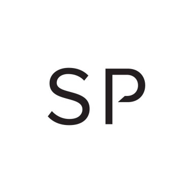 sp ilk harf vektör logo simgesi