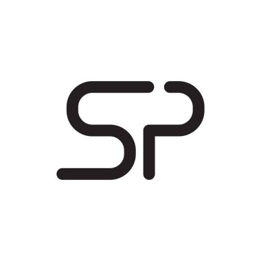 sp ilk harf vektör logo simgesi