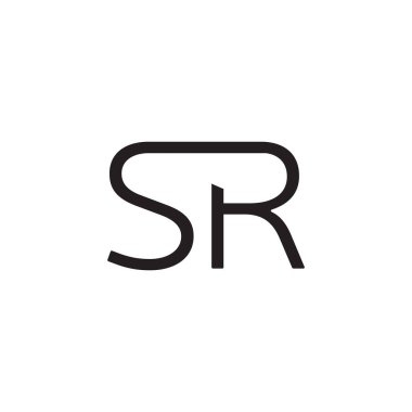 Sr ilk harf vektör logo simgesi