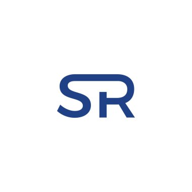Sr ilk harf vektör logo simgesi