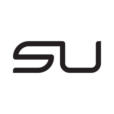 su ilk harf vektör logosu simgesi