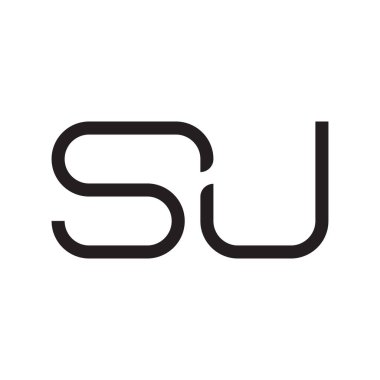 su ilk harf vektör logosu simgesi