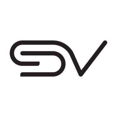 sv ilk harf vektör logo simgesi