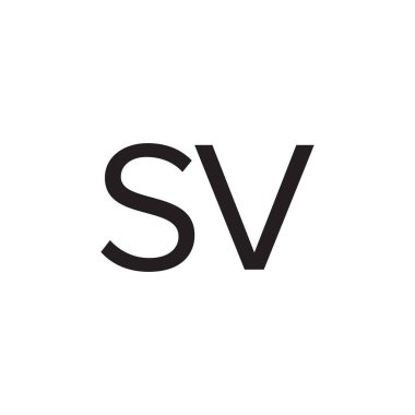 sv ilk harf vektör logo simgesi