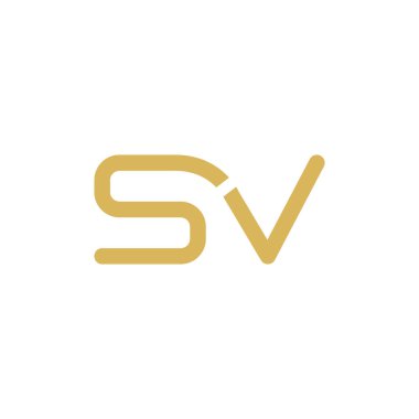 sv ilk harf vektör logo simgesi