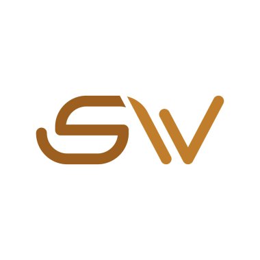 sw ilk harf vektör logo simgesi