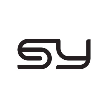 sy ilk harf vektör logo simgesi