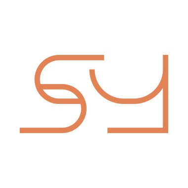 sy ilk harf vektör logo simgesi