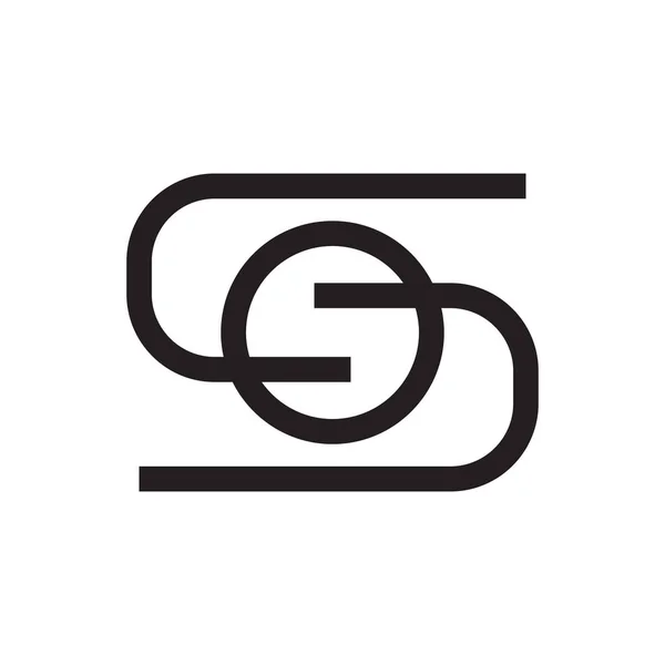Więc Początkowa Ikona Logo Wektora Litery — Wektor stockowy