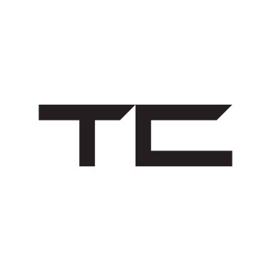 tc ilk harf vektör logo simgesi