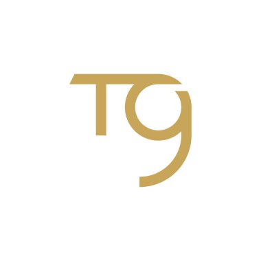 tg ilk harf vektör logo simgesi