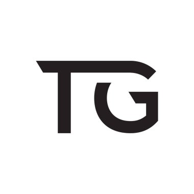 tg ilk harf vektör logo simgesi