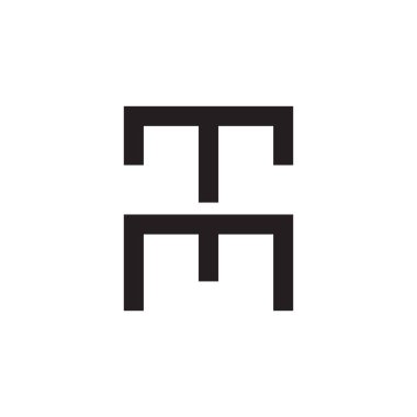 tm ilk harf vektör logo simgesi