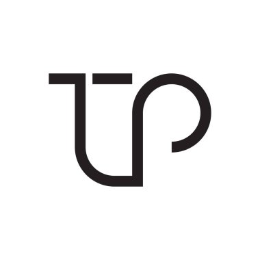 tp ilk harf vektör logo simgesi