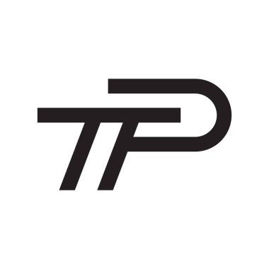 tp ilk harf vektör logo simgesi