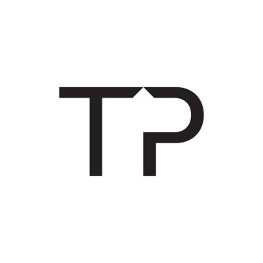 tp ilk harf vektör logo simgesi