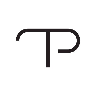 tp ilk harf vektör logo simgesi