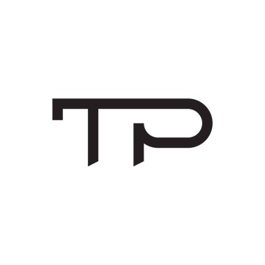 tp ilk harf vektör logo simgesi