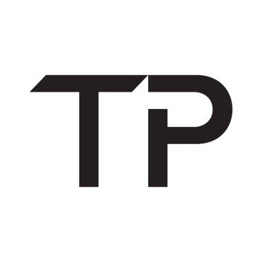 tp ilk harf vektör logo simgesi