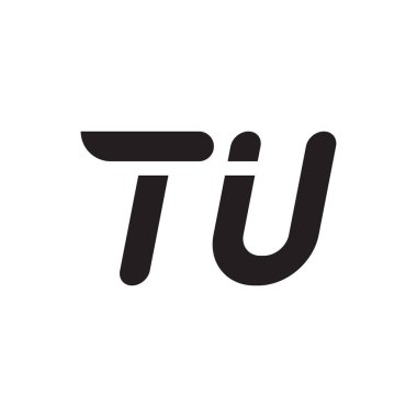 tu ilk harf vektör logo simgesi